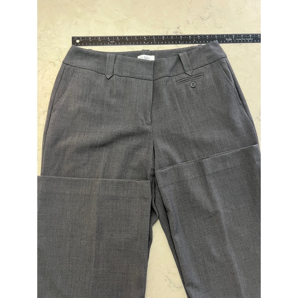 Ann‎ Taylor LOFT Gray Straight Leg Dress Pants Trousers Womens 12 244909 - Picture 7 of 7